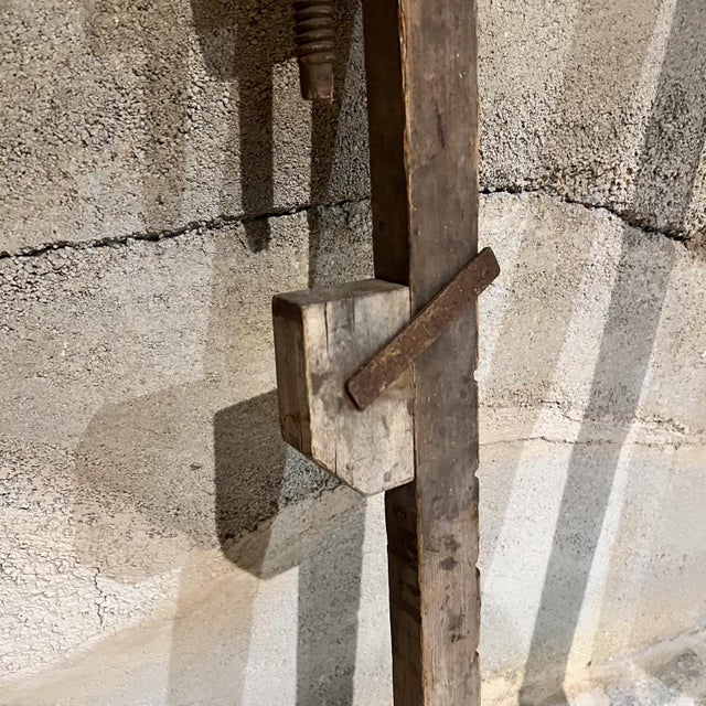 1940s Antique Wood Clamps Rustic Carpentry Tool For Sale In San Diego - Image 6 of 9