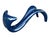 Postmodern Sculptural Navy Blue Coffee Table With Oval Glass Top For Sale - Image 10 of 11