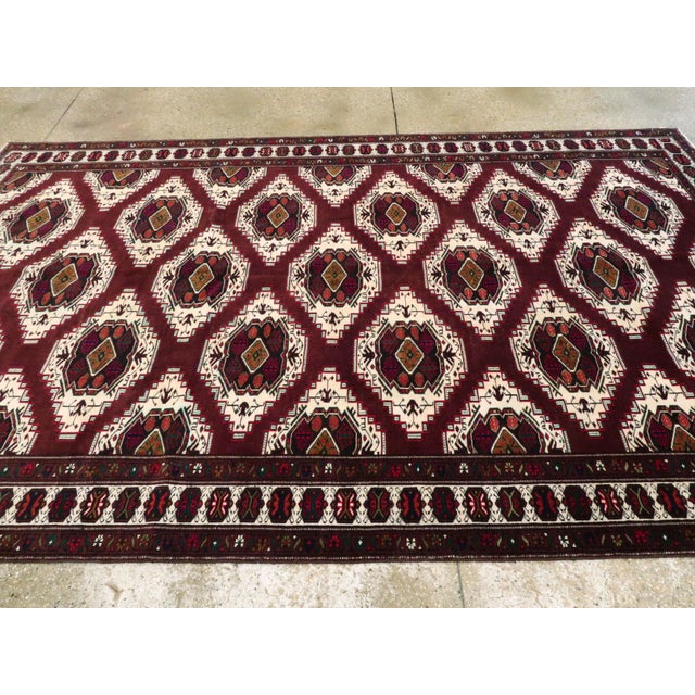 Textile Galerie Shabab Collection Mid-20th Century Central Asian Turkoman Carpet For Sale - Image 7 of 10