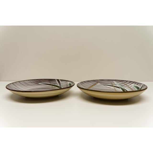 Ucago Occupied Japan Hand Crafted Plates Iris Floral Motif - A Pair For Sale In Louisville - Image 6 of 8