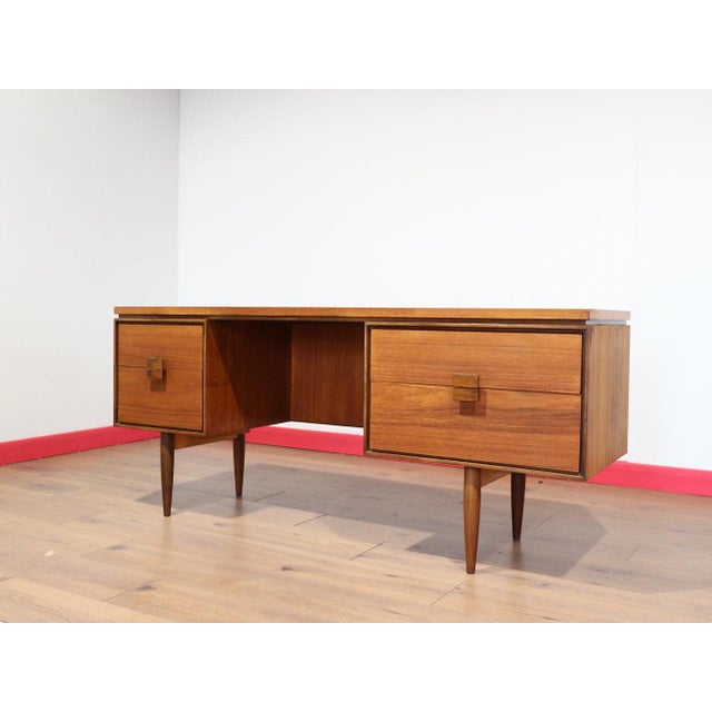 Mid-Century Modern Mid Century Modern Vintage Dresser Vanity Desk Danish Kofod Larsen G Plan Danish Style For Sale - Image 3 of 14