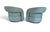 Tiffany Blue Signed Weiman Targa Swivel Chairs, a Pair For Sale - Image 8 of 17