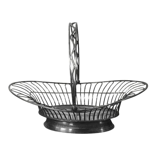 Antique Late 18th Century English George III Old Sheffield Silver Bread Basket For Sale