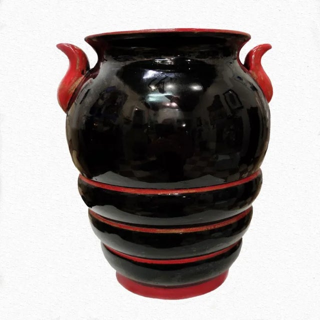 Ceramic Terracotta Vase by Davide Fabbri for CIMA di Davide Fabbri, 1932 For Sale - Image 7 of 13