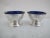 Blue Reed & Barton Sterling Silver Cobalt Blue Glass Liner Pedestal Salt Cellar Pair For Sale - Image 8 of 8