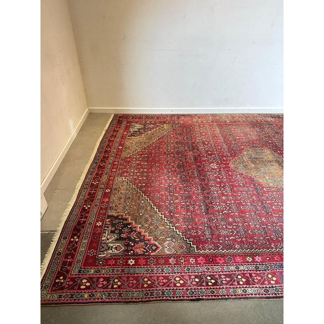 Red Large Hand-Knotted Oriental Rug For Sale - Image 8 of 10