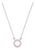 Rose Quartz Necklace | 925 Sterling Silver Open Circle Necklace | Dainty Pink Halo Necklace For Sale