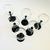 Glass Vintage Postmodern Black Stemmed Champagne Coupes by Luminarc, France - Set of 6 For Sale - Image 7 of 9