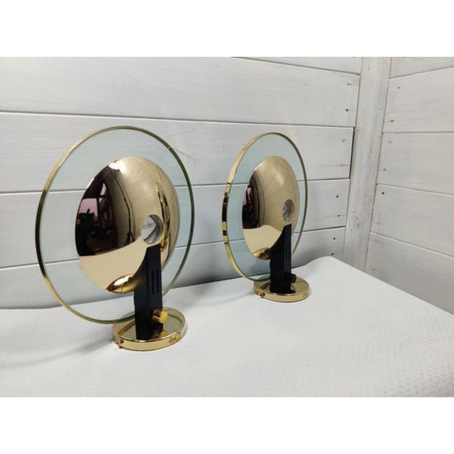 Vintage Brass Wall Lights by Leonardo Marelli, 1970s, Set of 2 For Sale - Image 9 of 9