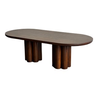 Dining Table With Cylindrical Pedestals For Sale