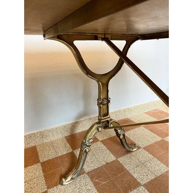 Golden Cast Iron Bistro Table For Sale - Image 6 of 9
