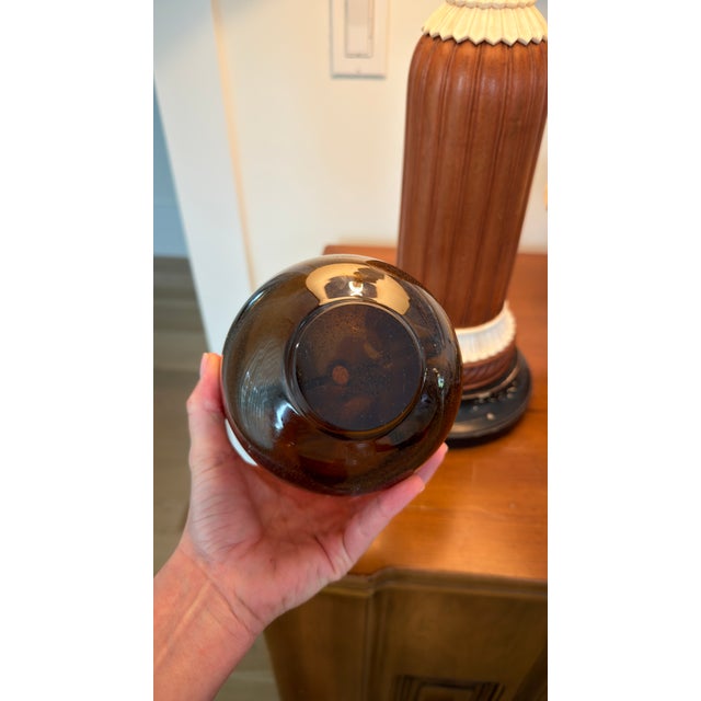 Art Deco Vintage Czechoslovakian Art Glass Vase Designed by Vlasta Lichtágová for the Beránek Glassworks (Sklárna Beránek) For Sale - Image 3 of 5