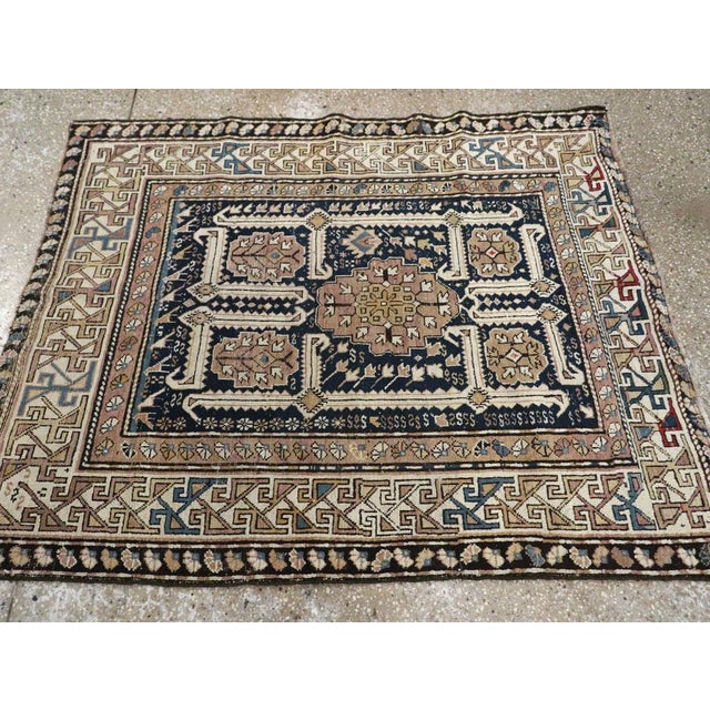 Textile Galerie Shabab Collection Early 20th Century Caucasian Shirvan Scatter Rug For Sale - Image 7 of 10