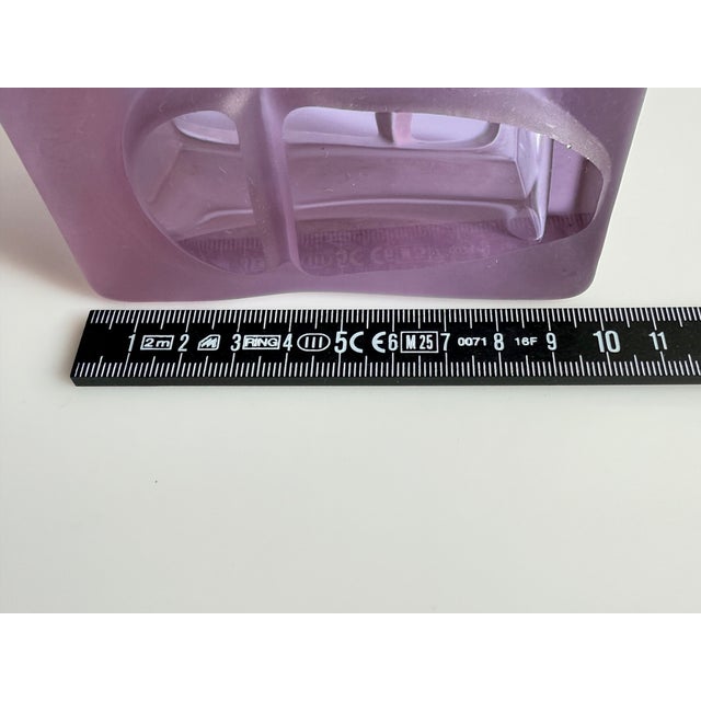 Heavy, thick-walled vase made of solid, frosted and partially high-gloss polished glass. Design attributed to Horst...