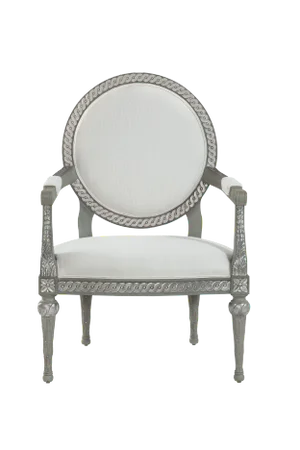 Swedish Guilloche Carved Armchair