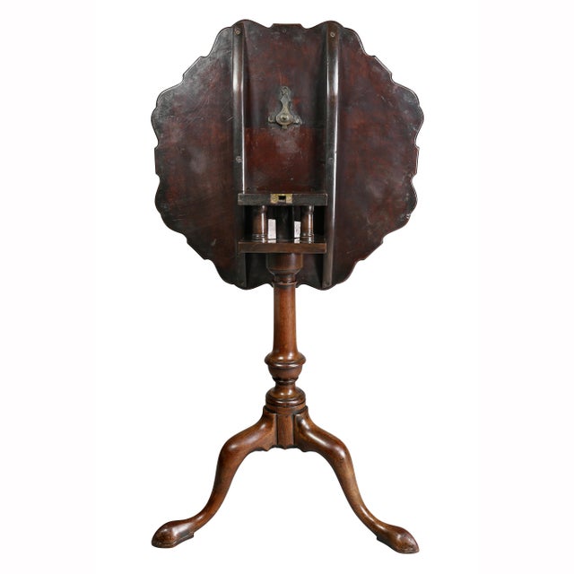 George III Mahogany Tilt Top Tea Table For Sale - Image 10 of 11