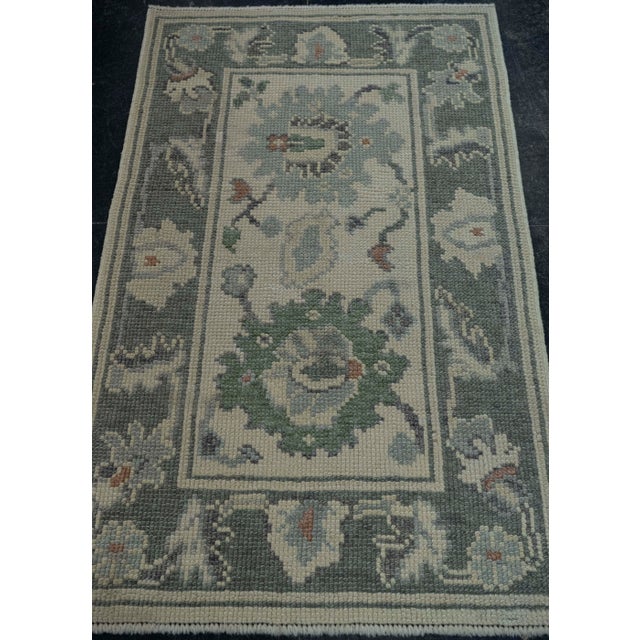 Early 21st Century Turkish Oushak Rug 2' x 3'3" #19541 For Sale - Image 5 of 8