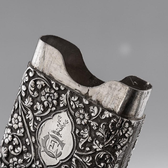 Antique 19th Century Indian Kutch Silver Cigar Case, 1880s For Sale - Image 15 of 18