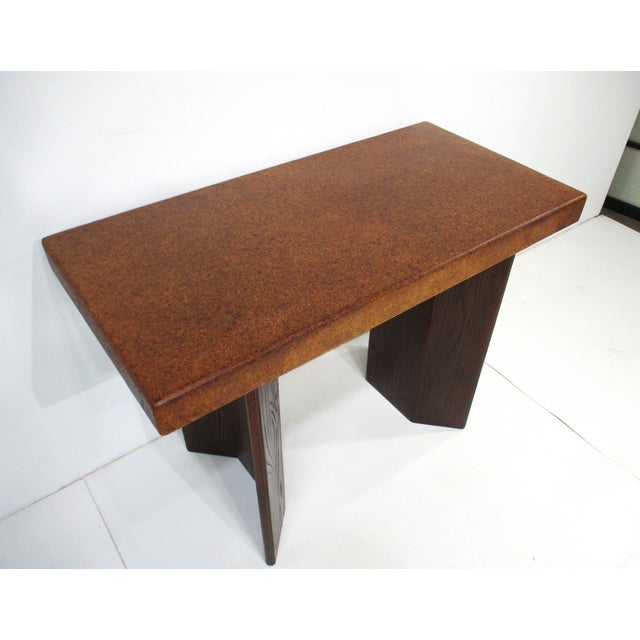 Rare Paul Frankl Cork Top Console Table for Johnson Brothers For Sale - Image 9 of 12