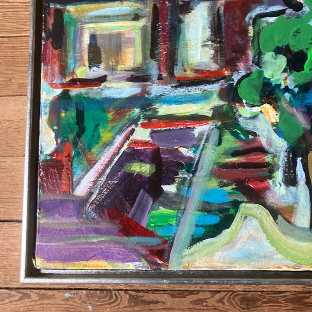 1980s 1980’s Original Miami Artist Peggy Selig Gordon “My Studio” Abstract Expressionist Painting For Sale - Image 5 of 9
