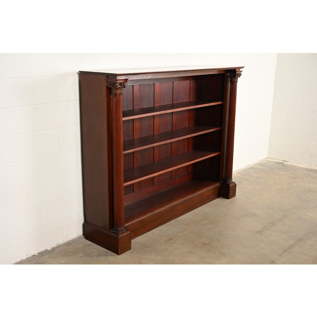 R. J. Horner & Co. R. J. Horner Style American Empire Carved Mahogany Bookcase, Circa 1920s For Sale - Image 4 of 12