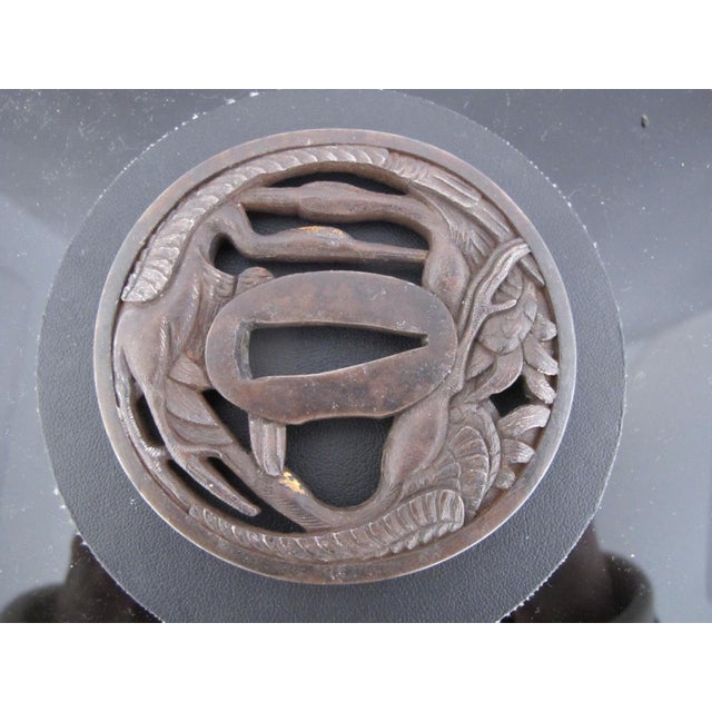 19th Century Japanese Iron Openwork Triple Crane Design Tsuba Katana Samurai Sword Guard For Sale - Image 5 of 10