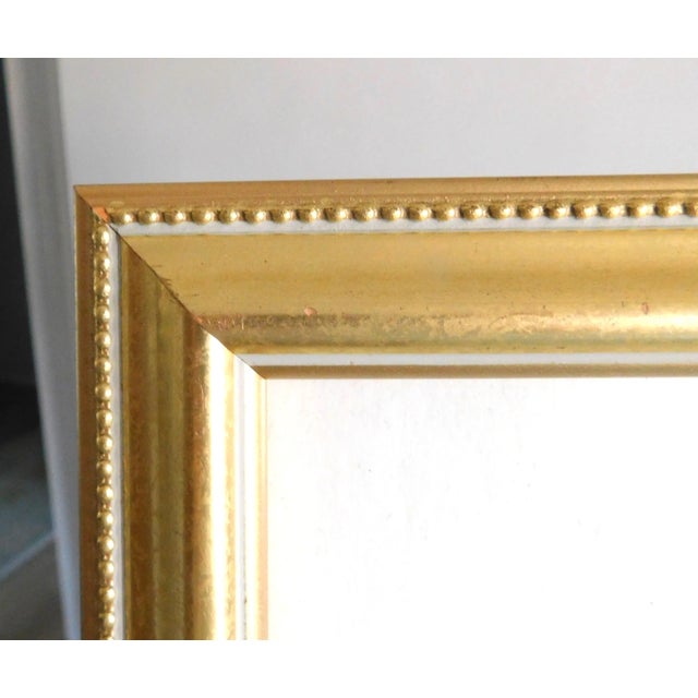 Gold Bead Framed Vintage Rose Print in the Style of Pierre Joseph Redoute (1759-1840) For Sale - Image 10 of 11