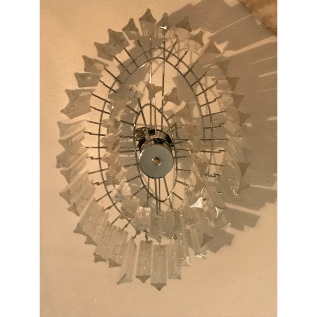 1970s Lucite Teired 10 Light Chandelier For Sale - Image 11 of 12
