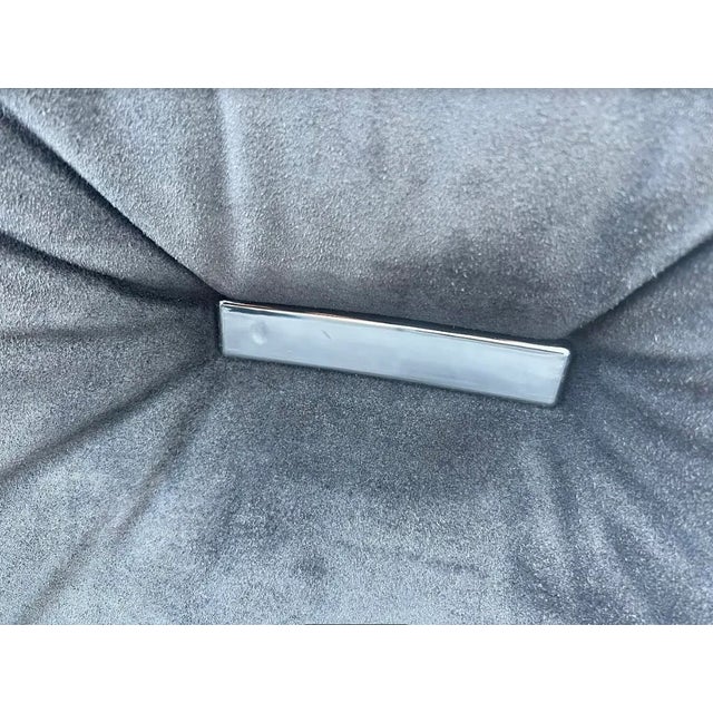 Blue Italian Suede Sabrina Dining Chairs by Rima Rinaldi For Sale - Image 8 of 10