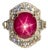 8cts Star Ruby Ring With Natural Diamond Accents: Solid 14k Gold, Oval 12x10mm For Sale