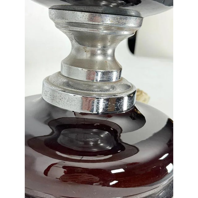 Space Age Table Lamp in Chrome and Lacquer, Italy, 1970s For Sale - Image 3 of 11