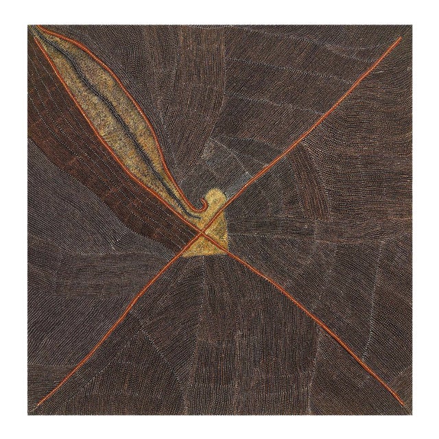 Rare Large Australian Aboriginal Painting by Kathleen Petyarre For Sale