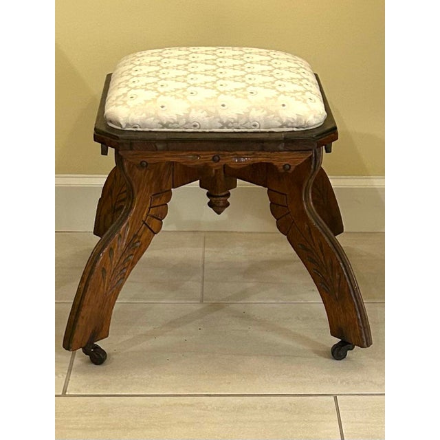 What a gorgeous, antique, Victorian-era, little stool—be it to rest your feet on, or to be used as extra seating—it will...