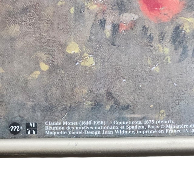 1980s Vintage 1989 Claude Monet “Poppy Field” Musée D’Orsay Exhibition Poster – Framed For Sale - Image 5 of 7