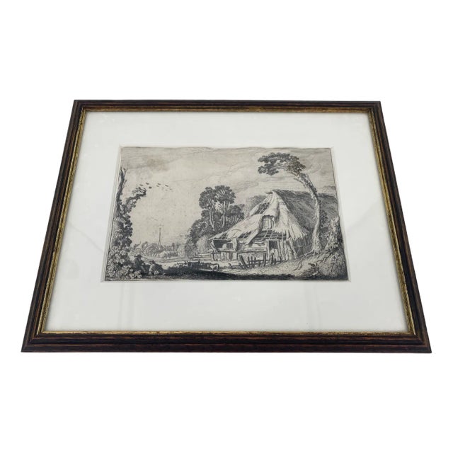 Jan Va De Velde, Genre Scene at the Harbor, Netherlands 1616, Paper, Framed For Sale