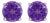 14K White Gold 5X5MM Round Purple Amethyst Solitaire Stud Earrings For Sale