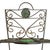 1980s 1980s Metal Folding Magazine or Record Holder - Green Glass Medallion For Sale - Image 5 of 9