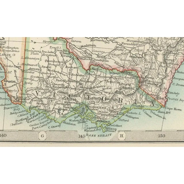 1900 - 1909 Antique Map of Australia, 1903 For Sale - Image 5 of 10
