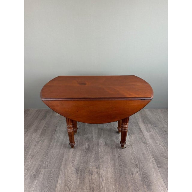 19th Century Drop-Leaf Table in Wood For Sale - Image 4 of 7