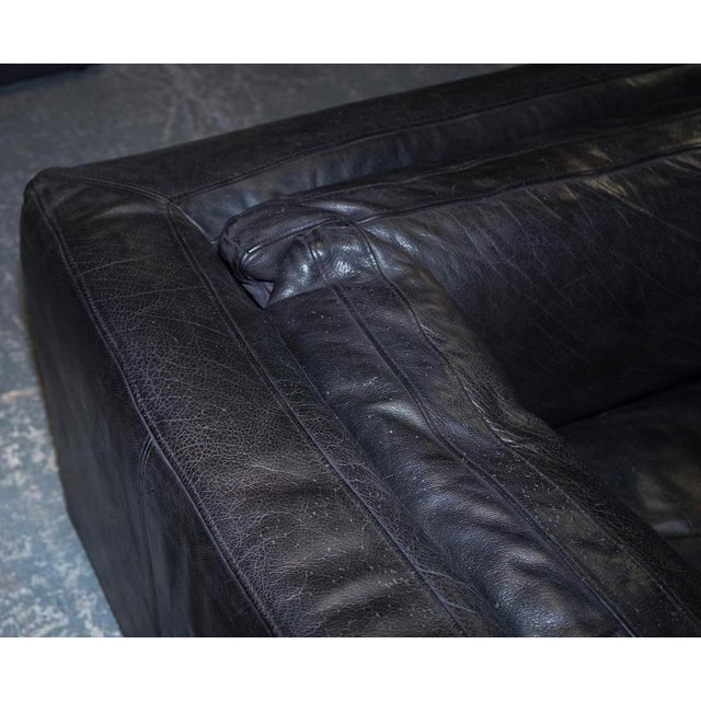 Animal Skin Zenna Sectional Grey Leather Sofa with Feather Filled Cushion from Timothy Oulton For Sale - Image 7 of 18