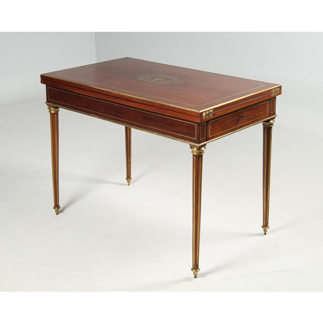 Antique roulette table in louis xvi style france mahogany early 20th century dimensions: h x w x d: 78 x 101 x 60 cm :...