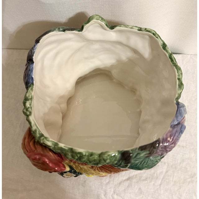 Stunning Vintage Fitz and Floyd Classics Coq Du Village Rooster Cachepot Planter For Sale In Mobile - Image 6 of 9