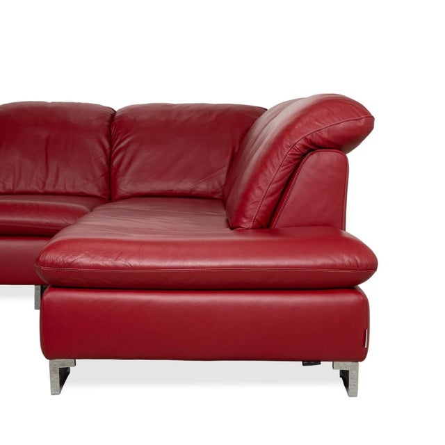 Leather and Chrome Corner Sofa from Willi Schillig For Sale - Image 17 of 18