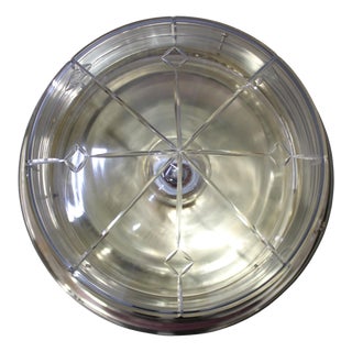 Art Nouveau Brass and Glass Ceiling Light, Czechoslovakia, 1930s For Sale