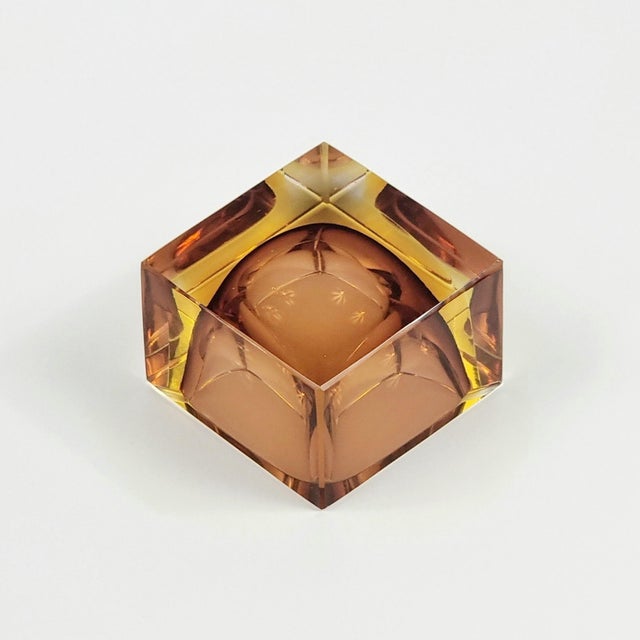 Mid-Century Modern Sommerso Murano Glass Ashtray by Flavio Poli for Seguso Vetri D'Arte, Italy, 1970s For Sale - Image 6 of 8
