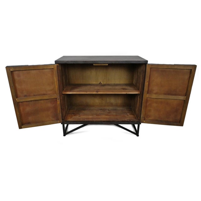 Mid-Century Modern Ebony Geometric Wood Cabinet For Sale - Image 3 of 13