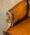 Pair of Antique Heavily Carved Hand Dyed Brown Leather Throne Armchairs For Sale - Image 9 of 18