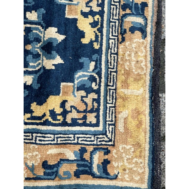Textile Antique Chinese Cotton and Wool Rug For Sale - Image 7 of 18