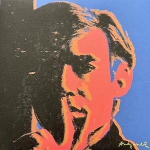 After Andy Warhol, Self Portrait Blue-Red, 1980s, Print