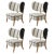 Dedar/Linear Tmbo Lounge Chairs by Mazo Design, Set of 4 For Sale - Image 6 of 6